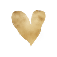 guld hjärta med silver- glitter png