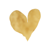Gold Heart With Silver Glitter png