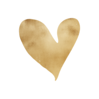 Gold Metallic Heart png