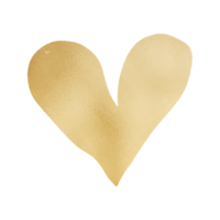 corazón metálico dorado png