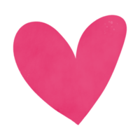 corazón rosa acuarela png