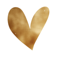 goud elegant hart png