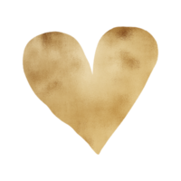 goud glimmend hart png