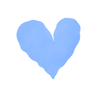 coeur aquarelle bleu png