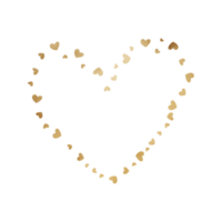 Gold Metallic Heart Decoration png