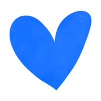 Indigo Watercolor Heart png