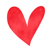 rood waterverf hart png