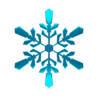 3D Crystal Snowflake png