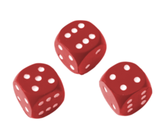 red dice isolated png