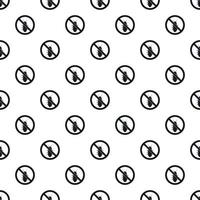 Prohibition sign coleoptera pattern, simple style vector