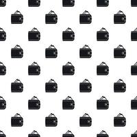 Purse with money pattern, simple style vector