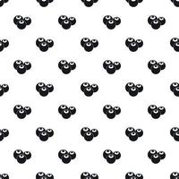 Blueberries pattern, simple style vector