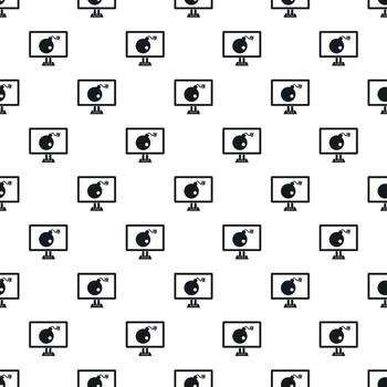 Computer hacking pattern, simple style vector