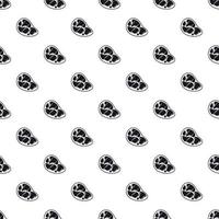 Fried steak pattern, simple style vector