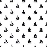 Small yacht pattern, simple style vector