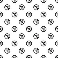 Prohibition sign wasps pattern, simple style vector