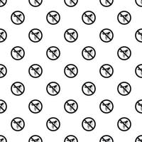 Prohibition sign wasps pattern, simple style vector