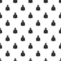 Winged rocket pattern, simple style vector