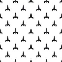 Rocket with four portholes pattern, simple style vector