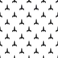 Rocket with four portholes pattern, simple style vector