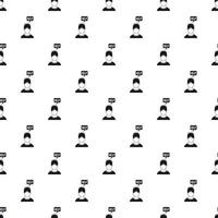 Male avatar and word help pattern, simple style vector