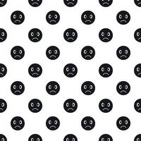 Sad face pattern, simple style vector