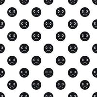 Sad face pattern, simple style vector