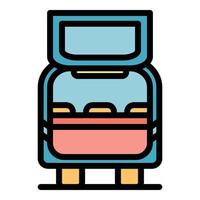 Vehicle boot icon color outline vector