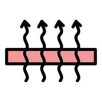 Warm window car dashboard icon color outline vector