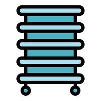 Towel dry radiator icon color outline vector