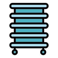 Towel dry radiator icon color outline vector