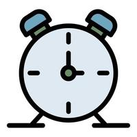 Alarm clock icon color outline vector