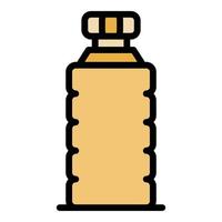 Sport drink bottle icon color outline vector