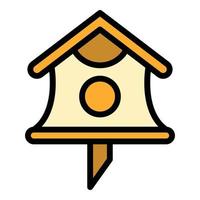 Design bird house icon color outline vector