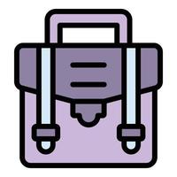 Judge bag icon color outline vector