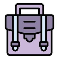 Judge bag icon color outline vector