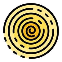 Spiral hypnosis icon color outline vector