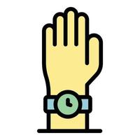 Hand watch new repair icon color outline vector