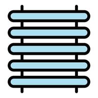 Warm towel rail icon color outline vector