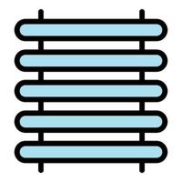 Warm towel rail icon color outline vector