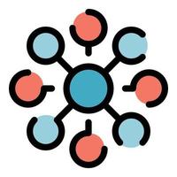 Gravity icon color outline vector