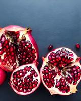 Red Color Peeled Pomegranate Fruits photo