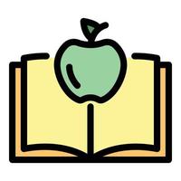 apple book gravedad icono color contorno vector