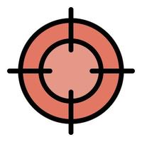 Gun target icon color outline vector