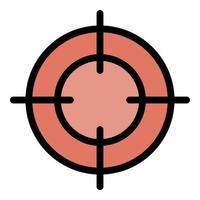 Gun target icon color outline vector