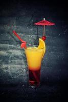 Fruits cocktail drinks with orange. photo