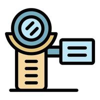 Video camera icon color outline vector