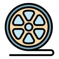 Film pellicle icon color outline vector