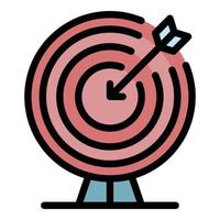 Achieved goal icon color outline vector