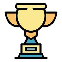 Sport trophy icon color outline vector